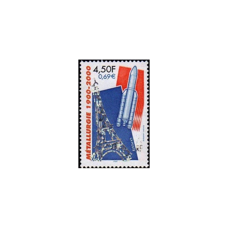 Timbre Yvert France No 3366 Métallurgie 1900-2000