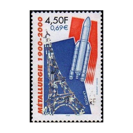 Timbre Yvert France No 3366 Métallurgie 1900-2000