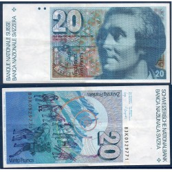 Suisse Pick N°55e, Billet de banque de 20 Francs 1983