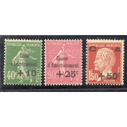 Timbres France Yvert No 253-255 Caisse d'amortissement neuf **