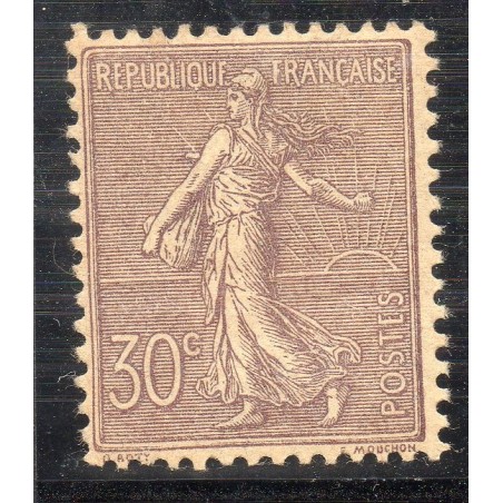 Timbre France Yvert No 133 semeuse lignée 30c lilas neuf **