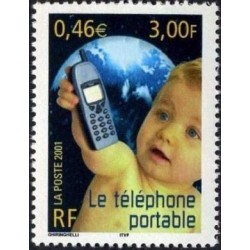 Timbre Yvert France No 3374 Communication, le téléphone portable