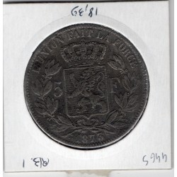 Belgique 5 Francs faux en étain 1873 TTB , KM - pièce de monnaie