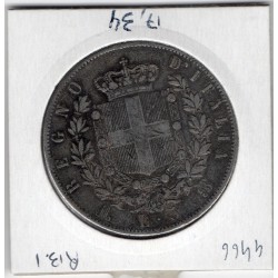 Italie 5 Lire 1871 M faux en étain TTB,  KM 8 pièce de monnaie