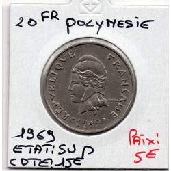 Polynésie Française 20 Francs 1969 Sup, Lec 90 pièce de monnaie