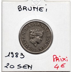 Brunei 20 sen 1983 Sup, KM 18 pièce de monnaie