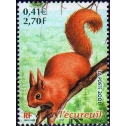 Timbre Yvert No 3381 Ecureuil, série nature de France
