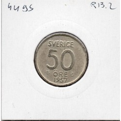 Suède 50 Ore 1957 Sup, KM 825 pièce de monnaie