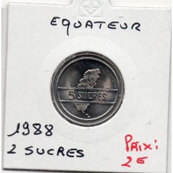 Equateur 5 sucres 1977 Sup, KM 91 pièce de monnaie