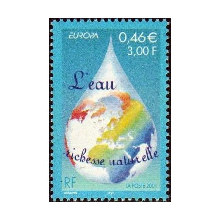 Timbre Yvert France No 3388 Europa, l'eau richesse naturelle