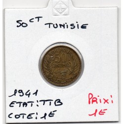 Tunisie, 50 Centimes 1941 - 1360 AH TTB, Lec 185 pièce de monnaie