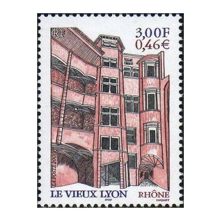 Timbre Yvert France No 3390 Le Vieux Lyon