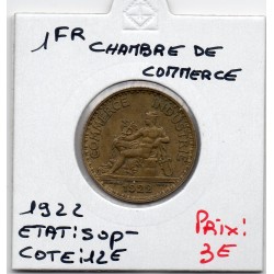 Bon pour 1 franc Commerce Industrie 1922 Sup-, France pièce de monnaie