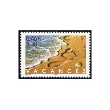 Timbre Yvert France No 3399 Bonnes vacances, issu de feuille