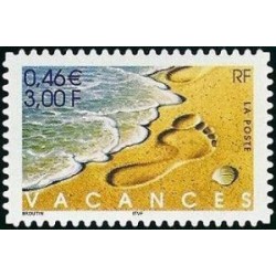 Timbre Yvert France No 3400 Bonnes vacances, issu du carnet adhésif