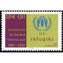 Timbre Yvert France n 3416 Convention de Genève relative aux réfugiés