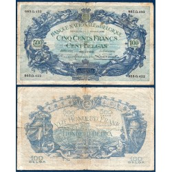 Belgique Pick N°103a, B Billet de banque de 500 Francs 100 Belgas 1927-1934