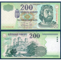 Hongrie Pick N°178a, Billet de banque de 200 Forintz 1998
