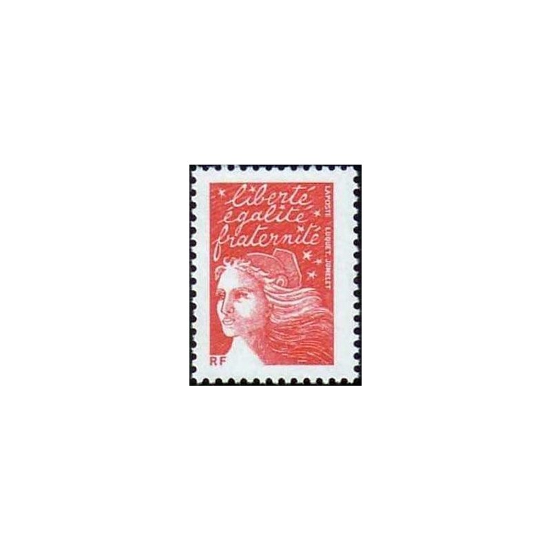 Timbre Yvert France No 3417 Marianne de Luquet sans valeur rf rouge