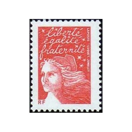 Timbre Yvert France No 3417 Marianne de Luquet sans valeur rf rouge