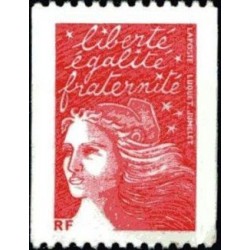 Timbre Yvert  France No 3418 Marianne de Luquet sans valeur rf rouge, issu de roulette