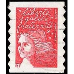 Timbre Yvert France No 3419 Marianne de Luquet sans valeur rf rouge, issu de carnet adhésif TII
