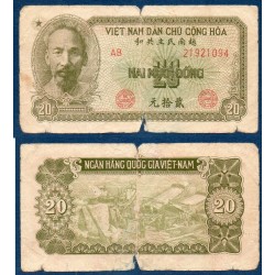 Viet-Nam Nord Pick N°60b, B Billet de banque de 20 Dong 1951