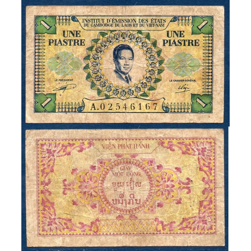 Indochine Pick N°104, TB Billet de banque de 1 piastre 1953