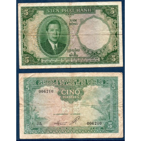Indochine Pick N°106, TB Billet de banque de 1 piastre 1953