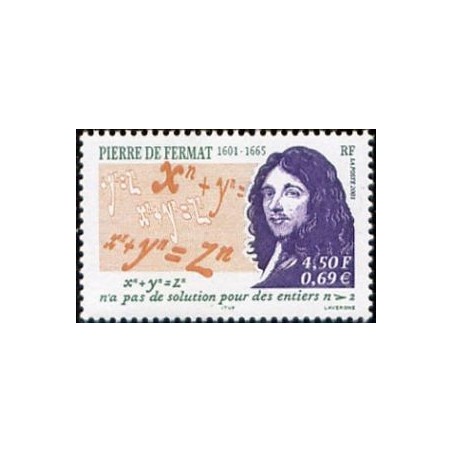 Timbre Yvert France No 3420 Pierre de Fermat