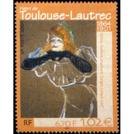 Timbre Yvert France No 3421 Henri Toulouse Lautrec