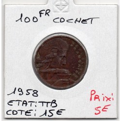 100 francs Cochet 1958 TTB, France pièce de monnaie