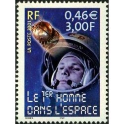 Timbre Yvert France No 3425 Sciences, le 1er homme dans l'espace