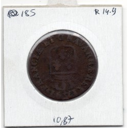 Sol 1791 D Lyon 1er semestre cuivre Louis XVI pièce de monnaie royale