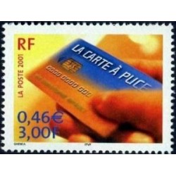 Timbre Yvert France no 3426 Sciences, la carte à puce