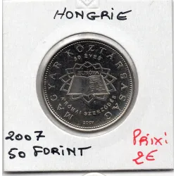 Hongrie 50 forint 2007 Sup+, KM 805 pièce de monnaie