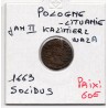 Pologne Lituanie 1 Solidus 1663 TTB+, KM 110 pièce de monnaie