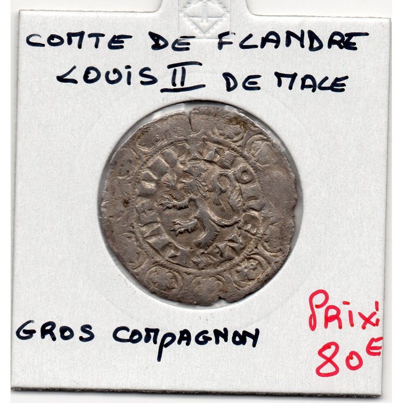 Comté de Flandre, Louis II le Male (1346-1384) Gros Companon au lion