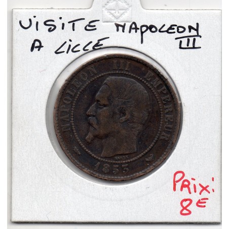 10 centimes visite de napoléon à Lille 1853 pièce de monnaie