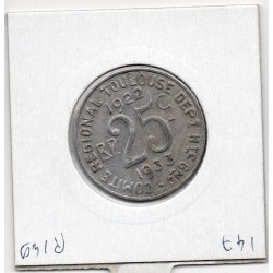 25 centimes Toulouse de la chambre de commerce 1922-1933 pièce de monnaie