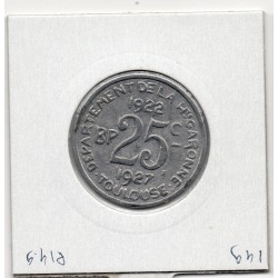 25 centimes Toulouse de la chambre de commerce 1922-1933 pièce de monnaie