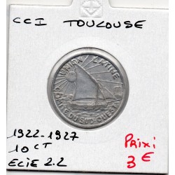 10 centimes Toulouse de la chambre de commerce 1922-1927 pièce de monnaie