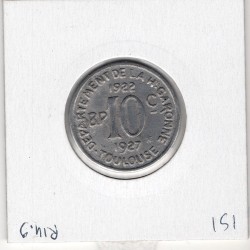 10 centimes Toulouse de la chambre de commerce 1922-1927 pièce de monnaie