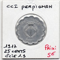 25 centimes Perpignan de la chambre de commerce 1917 pièce de monnaie