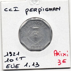 10 centimes Perpignan de la chambre de commerce 1921 pièce de monnaie