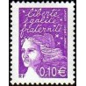 Timbre Yvert France No 3446 0.10€ violet rouge