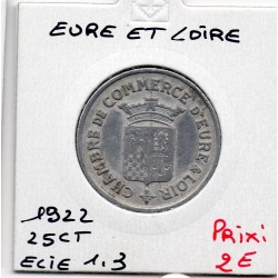 25 centimes Eure et Loire de la chambre de commerce 1922 pièce de monnaie