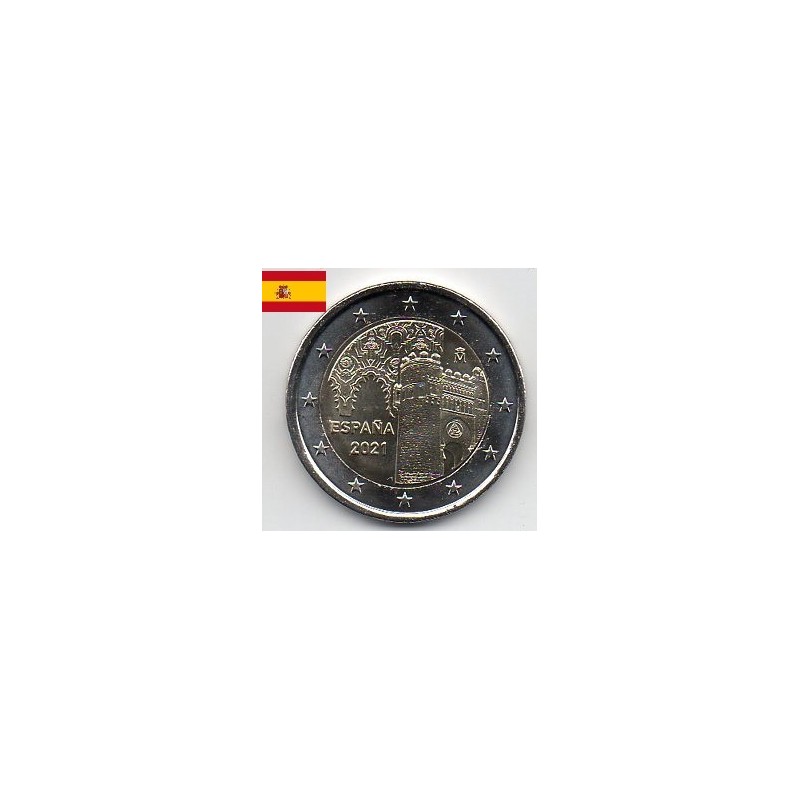 2 euro commémorative Espagne 2021 Tolede pièce de monnaie €