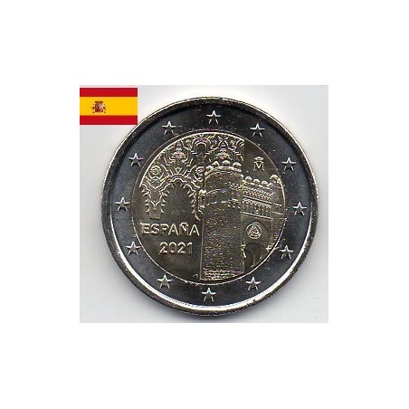 2 euro commémorative Espagne 2021 Tolede pièce de monnaie €