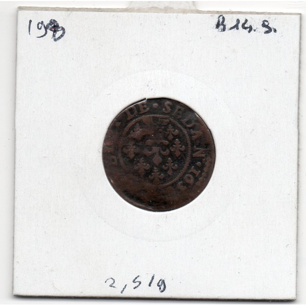 Ardennes, Principauté de Sedan, Fréderic-Maurice de la tour d'Auvergne, (1636) Double Tournois Type 13